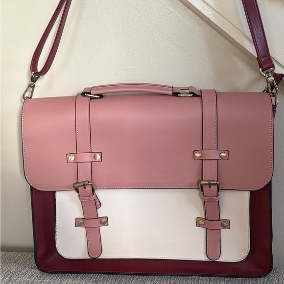 ECOSUSI Laptop Bag for Women 15.6 inch Briefcase Backpack Work Tote Pink - Picture 2 of 7